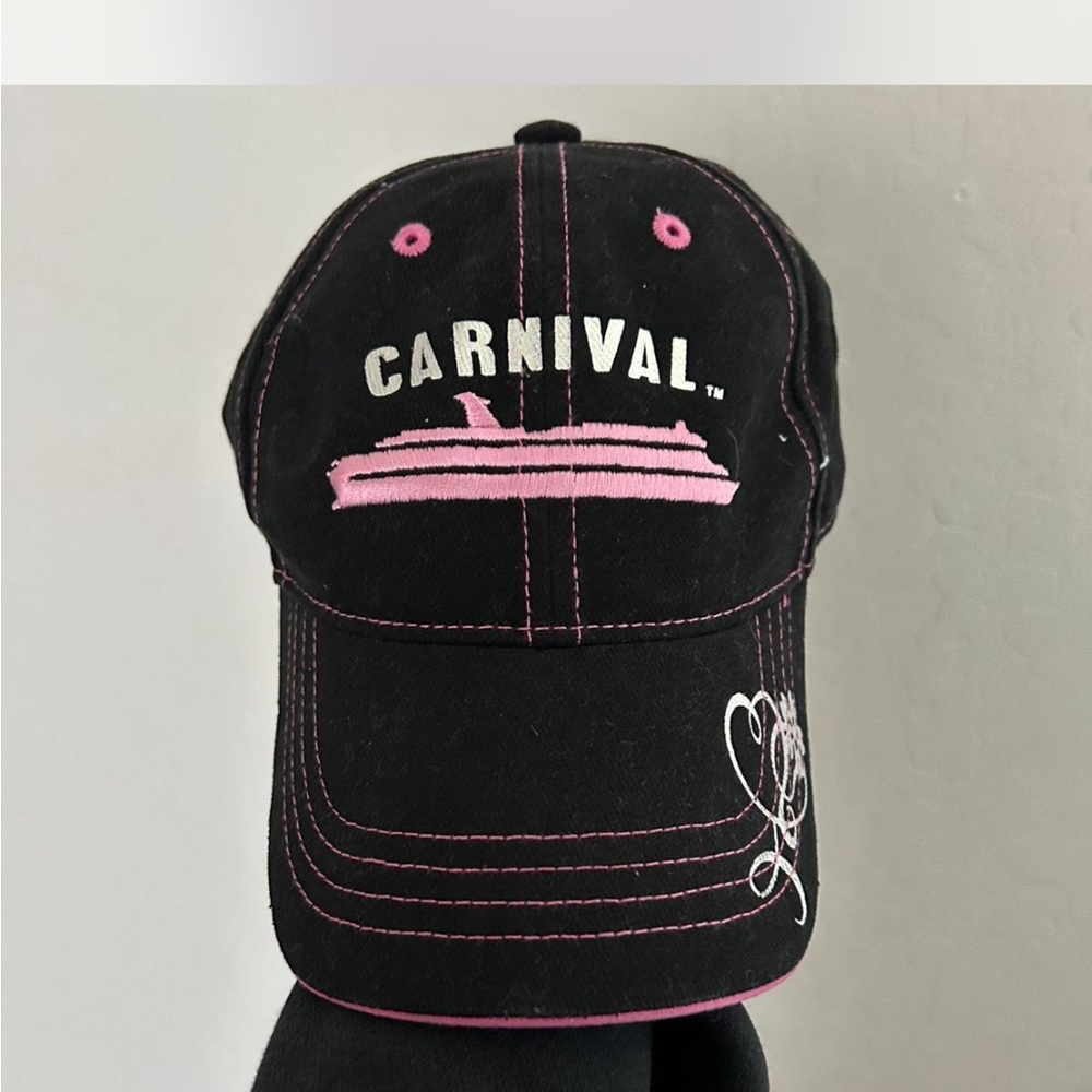 Black and Pink Carnival Baseball Hat